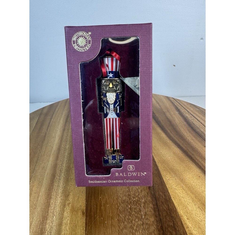 Vintage Baldwin Brass Uncle Sam w/24kt Gold Finish Ornament 2001 NIB